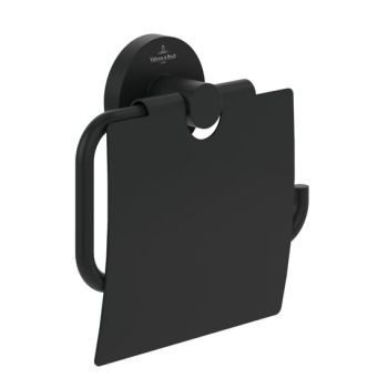  - Villeroy&Boch Elements-Tender uchwyt na papier toaletowy z pokrywą, czarny mat TVA151013000K5 - TVA151013000K5 - Łazienki Szydłowski