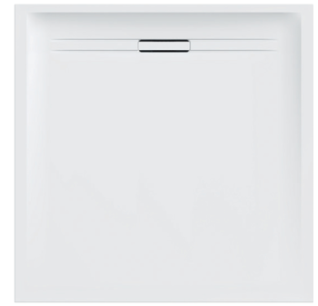  - Geberit Sestra Brodzik kwadratowy z konglomeratu 90 x 90 cm, biały / struktura łupka 550250002 - 550250002 - Łazienki Szydłowski