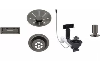 - BLANCO Zestaw odpływowy InFino z regulacją odpływu satin dark steel 207435 - 207435 - Łazienki Szydłowski