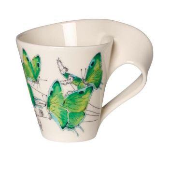  - Villeroy&Boch NewWave Kubek z uchem Wielokolorowy, 240 ml Green hairstreak 1041949100 - 1041949100 - Łazienki Szydłowski