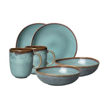  - Villeroy&Boch Lave Zestaw śniadaniowy Niebieski,  6-częściowy 1042829071 - 1042829071 - Łazienki Szydłowski