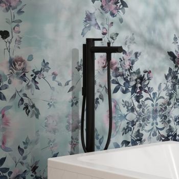 - HANSGROHE Zesis S Jednouchwytowa bateria wannowa, wolnostojąca czarny mat 74445670 - 74445670 - Łazienki Szydłowski