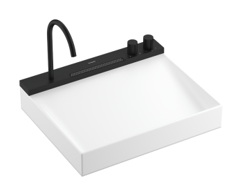  - HANSGROHE Avalegra AquaUnit Umywalka wisząca 58 x 47,5 cm czarny mat 22472670 - 22472670 - Łazienki Szydłowski