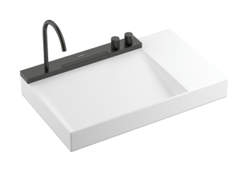 - HANSGROHE Avalegra AquaUnit Umywalka wisząca 78 x 47,5cm czarny chrom szczotkowany 22473340 - 22473340 - Łazienki Szydłowski