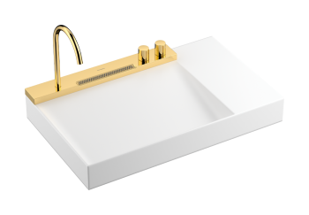 - HANSGROHE Avalegra AquaUnit umywalka wisząca 78 x 47,5cm złoty optyczny polerowany 22473990 - 22473990 - Łazienki Szydłowski