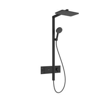 - HANSGROHE Raindance Alive Q Komplet prysznicowy 210/340 1jet z termostatem ShowerSelect Comfort czarny mat 24580670 - 24580670 - Łazienki Szydłowski