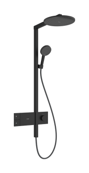 - HANSGROHE Raindance Alive S Komplet prysznicowy 300 1jet EcoSmart z termostatem ShowerSelect Comfort czarny mat 24583670 - 24583670 - Łazienki Szydłowski