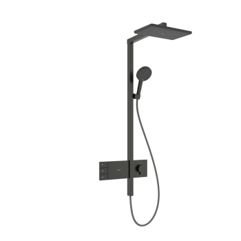  - HANSGROHE Raindance Alive Q Komplet prysznicowy 210/340 2jet z termostatem ShowerSelect Comfort czarny chrom szczotkowany 24590340 - 24590340 - Łazienki Szydłowski