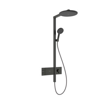  - HANSGROHE Raindance Alive S Komplet prysznicowy 300 2jet z termostatem ShowerSelect Comfort czarny chrom szczotkowany 24595340 - 24595340 - Łazienki Szydłowski