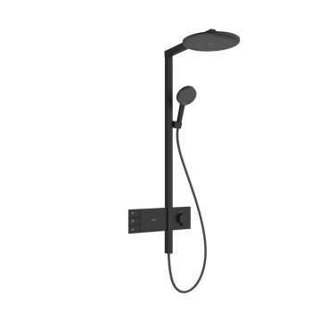 - HANSGROHE Raindance Alive S Komplet prysznicowy 300 2jet z termostatem ShowerSelect Comfort czarny mat 24595670 - 24595670 - Łazienki Szydłowski