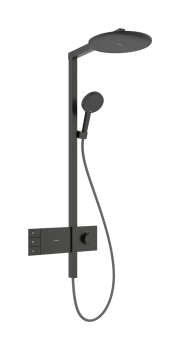  - HANSGROHE Raindance Alive S Komplet prysznicowy 300 2jet EcoSmart z termostatem ShowerSelect Comfort czarny chrom szczotkowany 24596340 - 24596340 - Łazienki Szydłowski