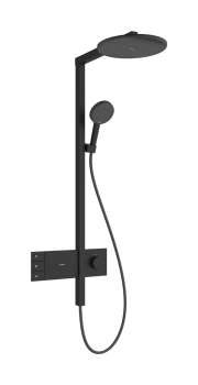 - HANSGROHE Raindance Alive S Komplet prysznicowy 300 2jet EcoSmart z termostatem ShowerSelect Comfort czarny mat 24596670 - 24596670 - Łazienki Szydłowski