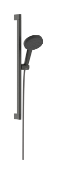  - HANSGROHE Raindance Alive Select S Zestaw prysznicowy 125 3jet EcoSmart z drążkiem Unica E Puro 65 cm EasySlide czarny chrom szczotkowany 24600340 - 24600340 - Łazienki Szydłowski