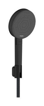 - HANSGROHE Raindance Alive Select S Punktowy zestaw prysznicowy 125 3jet EcoSmart z tekstylnym wężem Designflex 160 cm czarny mat 24611670 - 24611670 - Łazienki Szydłowski