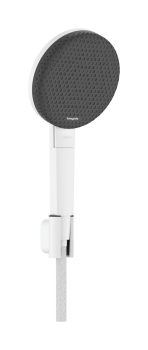 - HANSGROHE Raindance Alive Select S Punktowy zestaw prysznicowy 125 3jet EcoSmart z tekstylnym wężem Designflex 160 cm biały mat 24611700 - 24611700 - Łazienki Szydłowski