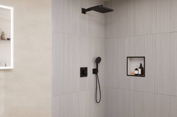  - HANSGROHE Raindance Alive Q System prysznicowy 210/340 1jet z baterią termostatyczną i iBox universal 2, podtynkowy czarny mat 24620670 - 24620670 - Łazienki Szydłowski