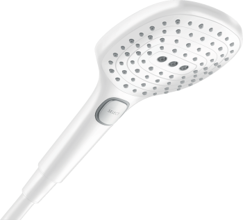 - HANSGROHE Raindance Select E Słuchawka prysznicowa 120 3jet PowderRain EcoSmart+ biały mat 28729700 - 28729700 - Łazienki Szydłowski