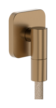 - HANSGROHE FixFit Fine Q Przyłącze węża z zaworem zwrotnym, softsquare brąz szczotkowany 28884140 - 28884140 - Łazienki Szydłowski