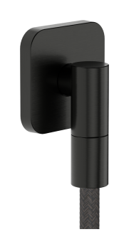 - HANSGROHE FixFit Fine Q Przyłącze węża z zaworem zwrotnym, softsquare czarny chrom szczotkowany 28884340 - 28884340 - Łazienki Szydłowski