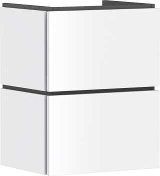 - HANSGROHE Xilesa E Szafka pod małą umywalkę wiszącą z 2 szufladami 48 x 38cm biały mat 54248700 - 54248700 - Łazienki Szydłowski