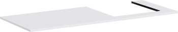  - HANSGROHE Xilesa E Blat 137,5 x 55cm z wycięciem po prawej stronie pod umywalkę wpuszczaną, szlifowaną biały mat 54273700 - 54273700 - Łazienki Szydłowski