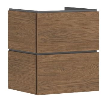 - HANSGROHE Xilesa E Szafka pod małą umywalkę wiszącą z 2 szufladami PushOpen 48 x 38cm kaszmirowy dąb 54290550 - 54290550 - Łazienki Szydłowski