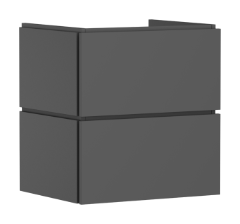 - HANSGROHE Xilesa E Szafka pod umywalkę wiszącą z 2 szufladami PushOpen 58 x 47cm szary łupek matowy 54293760 - 54293760 - Łazienki Szydłowski