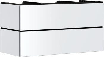 - HANSGROHE Xilesa E Szafka pod szlifowaną umywalkę wpuszczaną w blat/nablatową z 2 szufladami 118 x 55 cm biały mat 54303700 - 54303700 - Łazienki Szydłowski