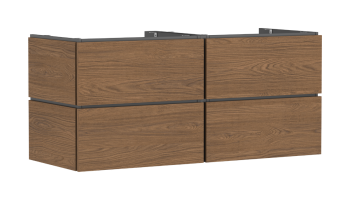 - HANSGROHE Xilesa E Szafka pod szlifowaną umywalkę wpuszczaną w blat/nablatową z 4 szufladami 137,5 x 55 cm kaszmirowy dąb 54305550 - 54305550 - Łazienki Szydłowski