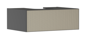 - HANSGROHE Xevolos E Szafka pod szlifowaną umywalkę wpuszczaną w blat/nablatową z 1 szufladą 78 x 55cm, szary łupek matowy 54312390 - 54312390 - Łazienki Szydłowski