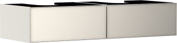 - HANSGROHE Xevolos E Szafka pod 2 szlifowane umywalki wpuszczane w blat/nablatowe z 2 szufladami 137 x 55cm, piaskowy beż matowy 54317790 - 54317790 - Łazienki Szydłowski