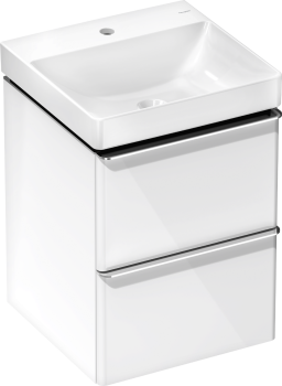  - HANSGROHE Xelu Q Zestaw mała umywalka wisząca z szafką z 2 szufladami 48 x 47,5 cm, biały wysoki połysk 54368000 - 54368000 - Łazienki Szydłowski