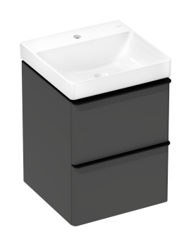 - HANSGROHE Xelu Q Zestaw mała umywalka wisząca z szafką z 2 szufladami 48 x 47,5cm, szary diament matowy 54369670 - 54369670 - Łazienki Szydłowski