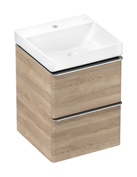 - HANSGROHE Xelu Q Zestaw mała umywalka wisząca z szafką z 2 szufladami 48 x 47,5 cm, naturalny dąb 54370000 - 54370000 - Łazienki Szydłowski