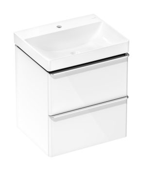  - HANSGROHE Xelu Q Zestaw umywalka wisząca z szafką z 2 szufladami 58 x 47,5 cm, biały wysoki połysk 54371000 - 54371000 - Łazienki Szydłowski