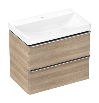  - HANSGROHE Xelu Q Zestaw umywalka wisząca z szafką z 2 szufladami 78 x 47,5 cm naturalny dąb 54376000 - 54376000 - Łazienki Szydłowski
