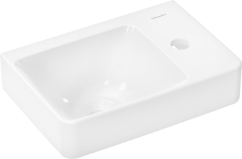 - HANSGROHE Xelu Q Mała umywalka wisząca z półką po prawej stronie 36 x 25 cm biały 60314450 - 60314450 - Łazienki Szydłowski