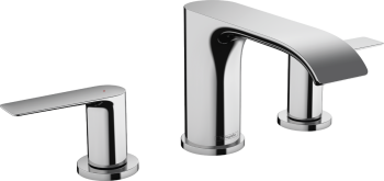 - HANSGROHE Vivenis 3-otworowa bateria umywalkowa 90 z kompletem odpływowym z cięgłem chrom 75033000 - 75033000 - Łazienki Szydłowski