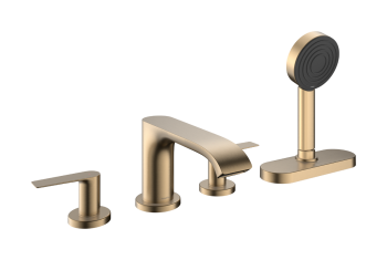 - HANSGROHE Vivenis 4-otworowa bateria na brzeg wanny, sBox brąz szczotkowany 75444140 - 75444140 - Łazienki Szydłowski