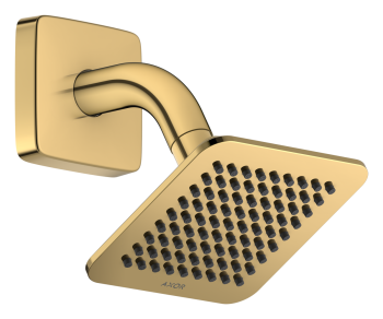 - AXOR Citterio C Deszczownica 12 x 12cm 1jet z ramieniem prysznicowym złoty optyczny polerowany 28810990 - 28810990 - Łazienki Szydłowski