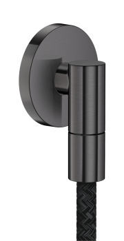 - AXOR Wall outlet Fine Przyłącze węża, okrągłe czarny chrom szczotkowany 36737340 - 36737340 - Łazienki Szydłowski