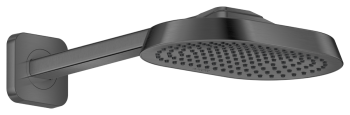 - AXOR ShowerSphere Deszczownica prysznicowa 25 x 16 cm 1jet EcoSmart z ramieniem prysznicowym czarny chrom szczotkowany 39755340 - 39755340 - Łazienki Szydłowski
