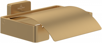 Villeroy&Boch Elements-Striking Uchwyt na papier toaletowy z pokrywą, brushed gold TVA15201300076