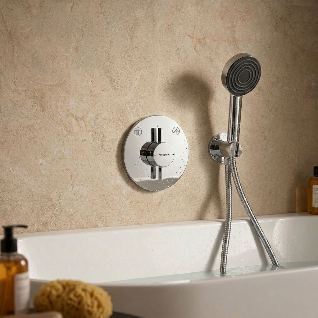 Hansgrohe DuoTurn bateria podtynkowa przy wannie z prysznicem ręcznym