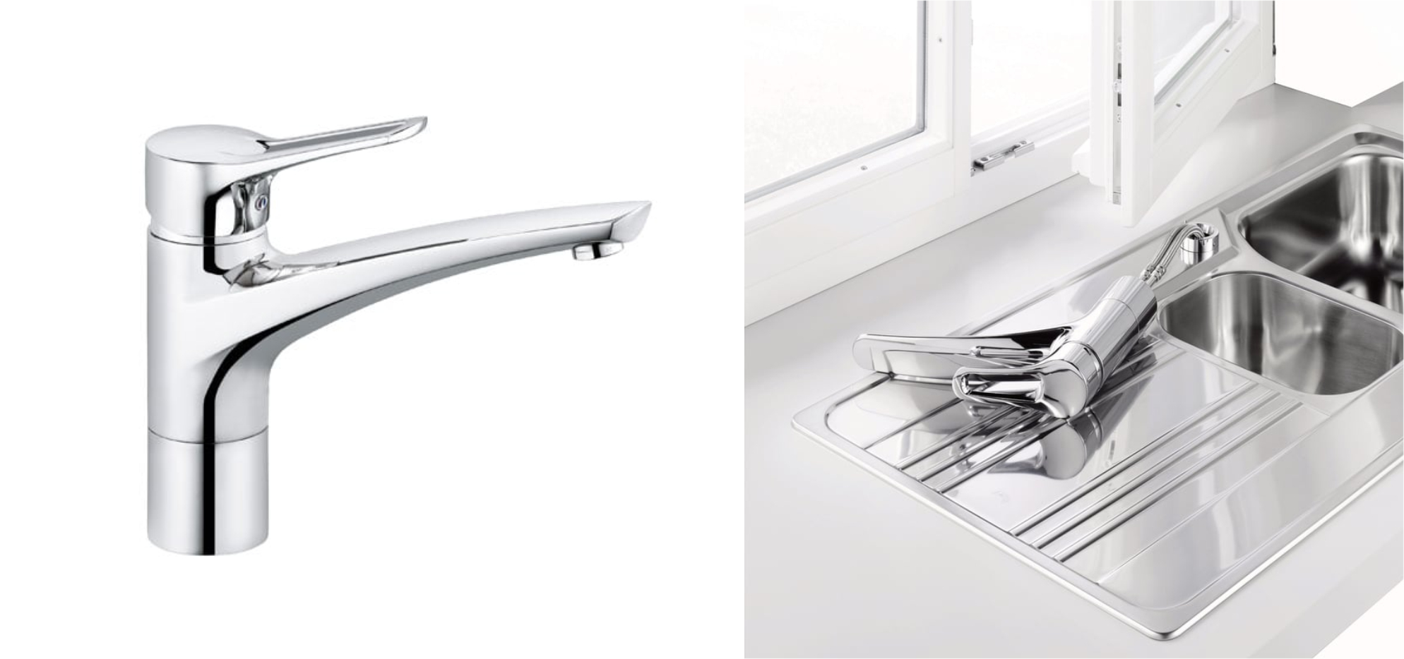 bateria podokienna chrom 