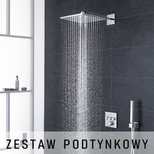 zestaw natryskowy podtynkowy z deszczownicą
