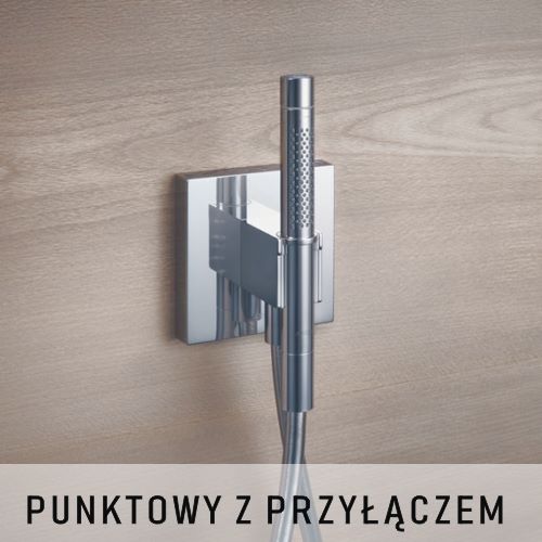 zestaw prysznicowy z przyłaczem i uchwytem 
