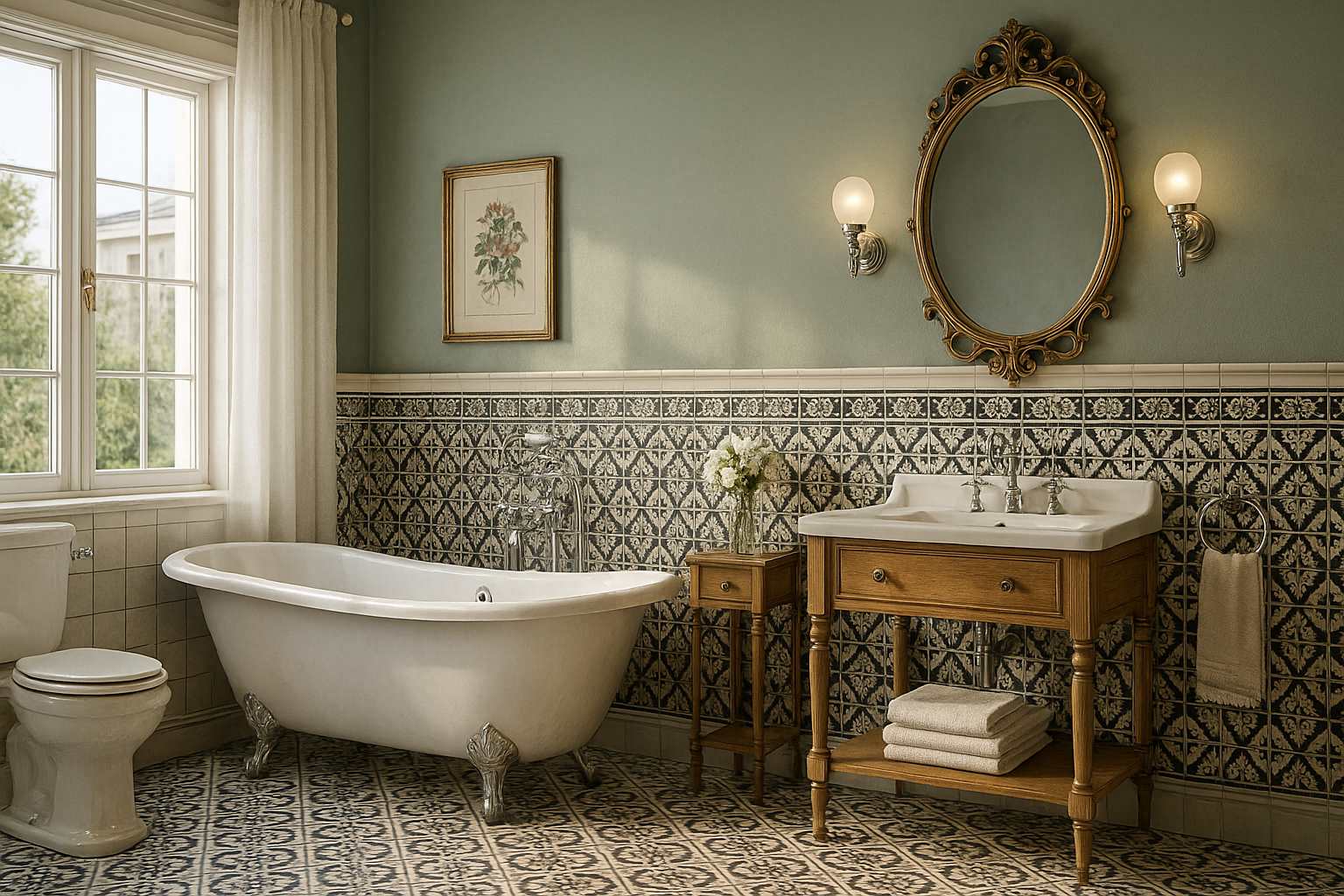 łazienka w stylu Vintage