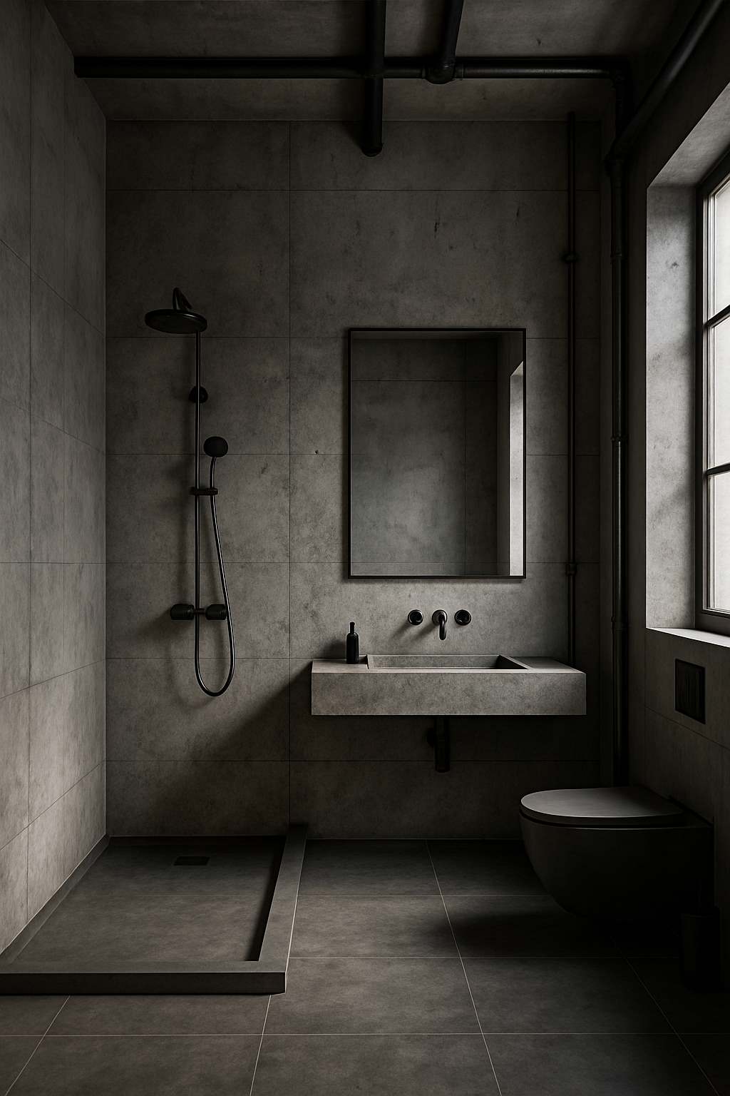 łazienka w stylu industrialnym