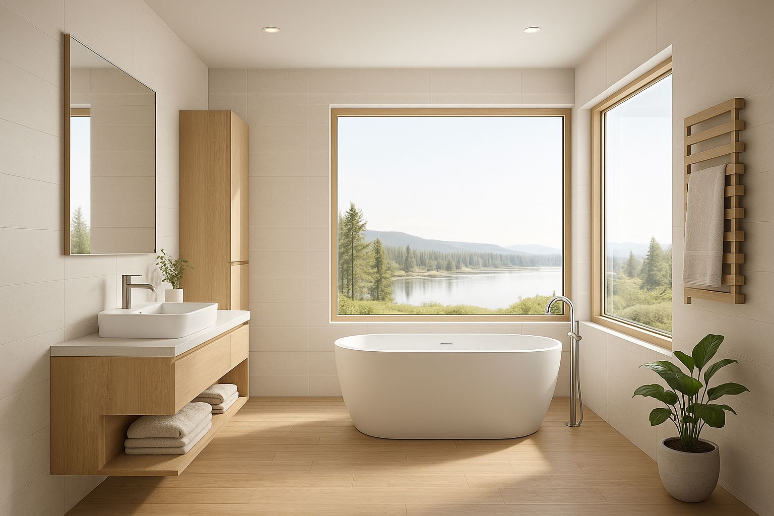 łazienka w stylu skandynawskim